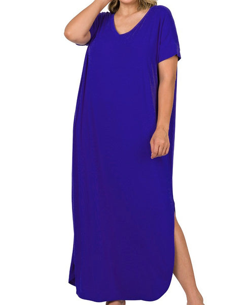 Chillin Out Plus Maxi Dress/Bright Blue