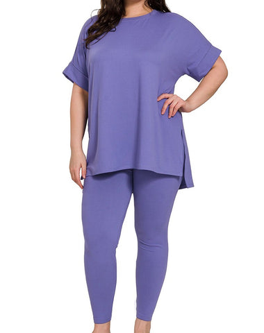 Chennel Plus 2pc Legging Sets Multiple Colors Available