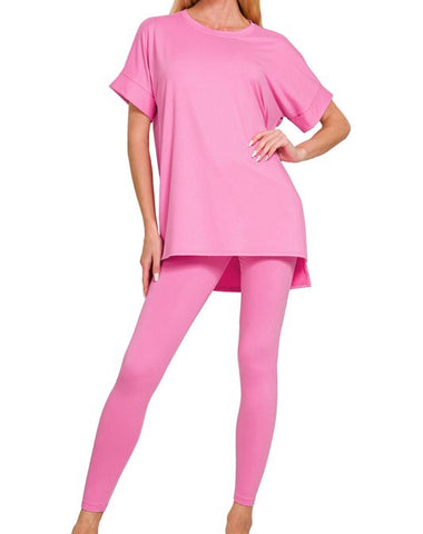 Cheyenne 2pc Legging Set/Candy Pink