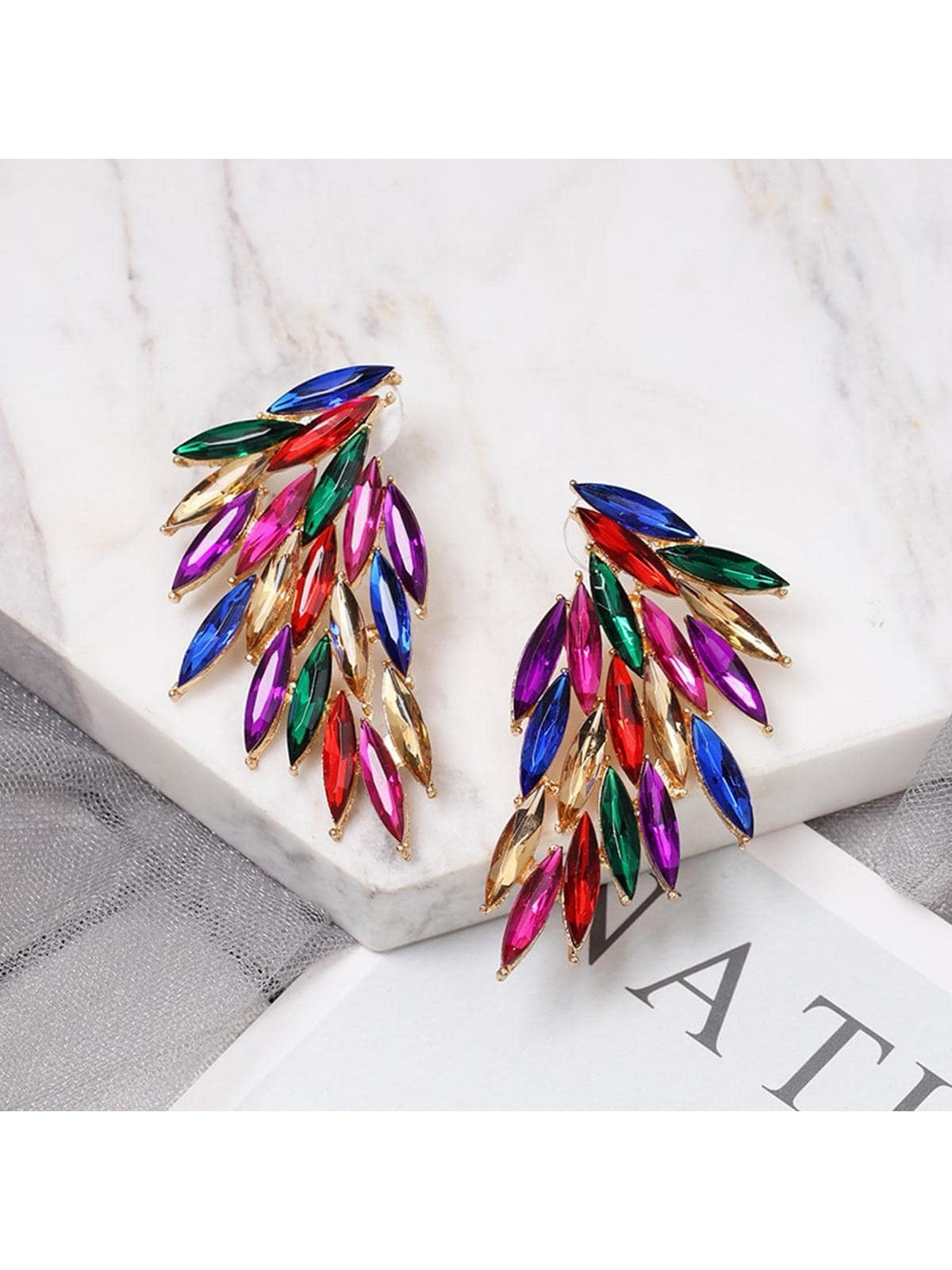 Glam Squad Earrings-Peacock