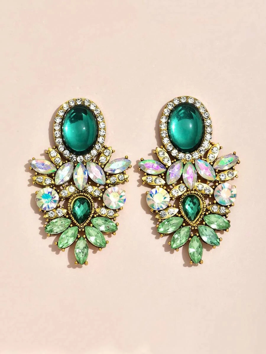 On The Town Earrings/Green