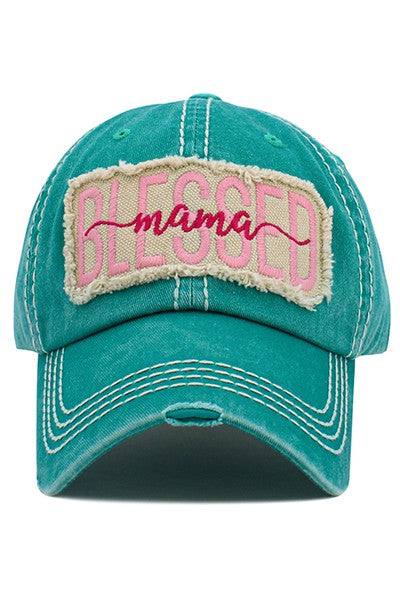 Blessed Mama Cap/Turquoise